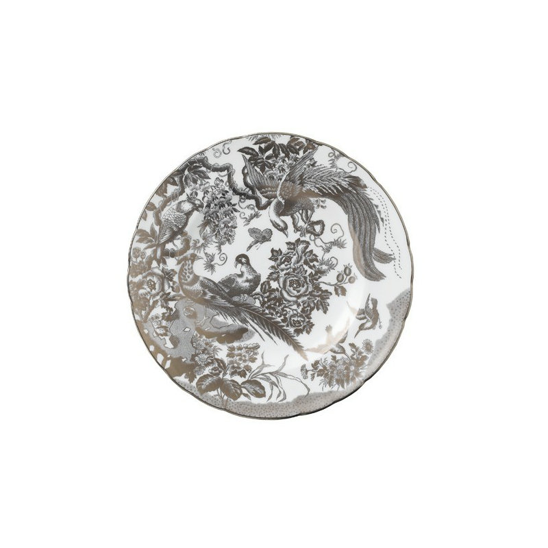 Aves Handmade Bone China Dinner Plate, Gray
