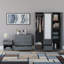 Maybery 3 Piece Bedroom Set (1 Drawer Bedside Chest, 4 Drawer Chest, 3 Door 2 Drawer Mirrored Wardrobe), (5)-211389587