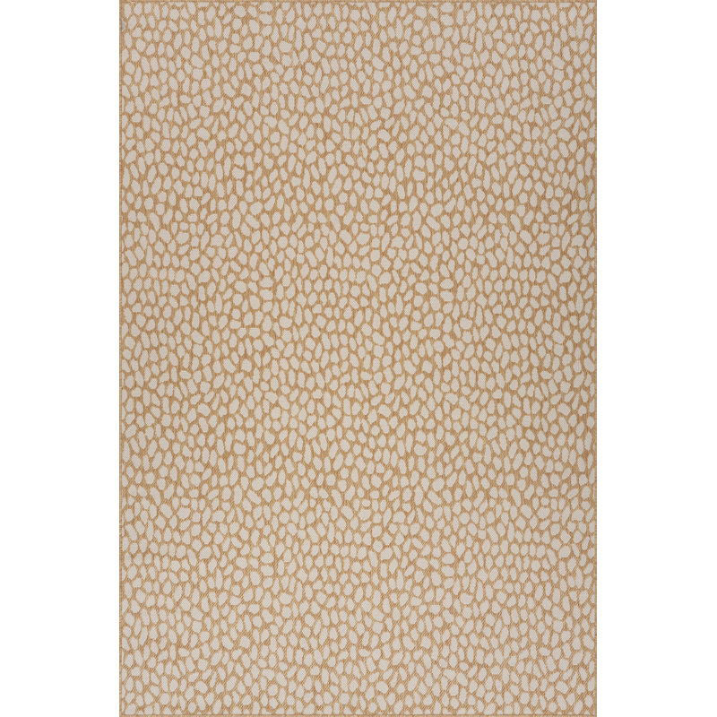  Solira Indoor/Outdoor Animal Print Area Rug, Light Brown, Rectangle 4' x 6'