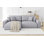  Gisela Sleeper Corner Sofa Chaise Bed with Storage Cord Fabric