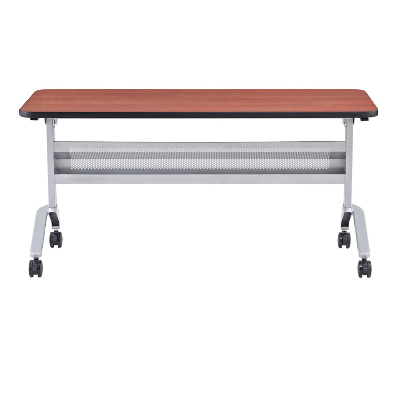 Flip-N-Go Rectangular Training Table, LPL, 29" H x 48" L x 18" W, Folkstone, Silver