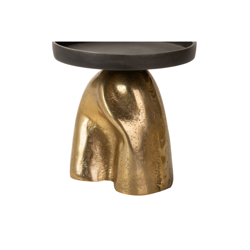 Aluminum Tabletop Candlestick, 14cm H x 14cm W x 14cm D