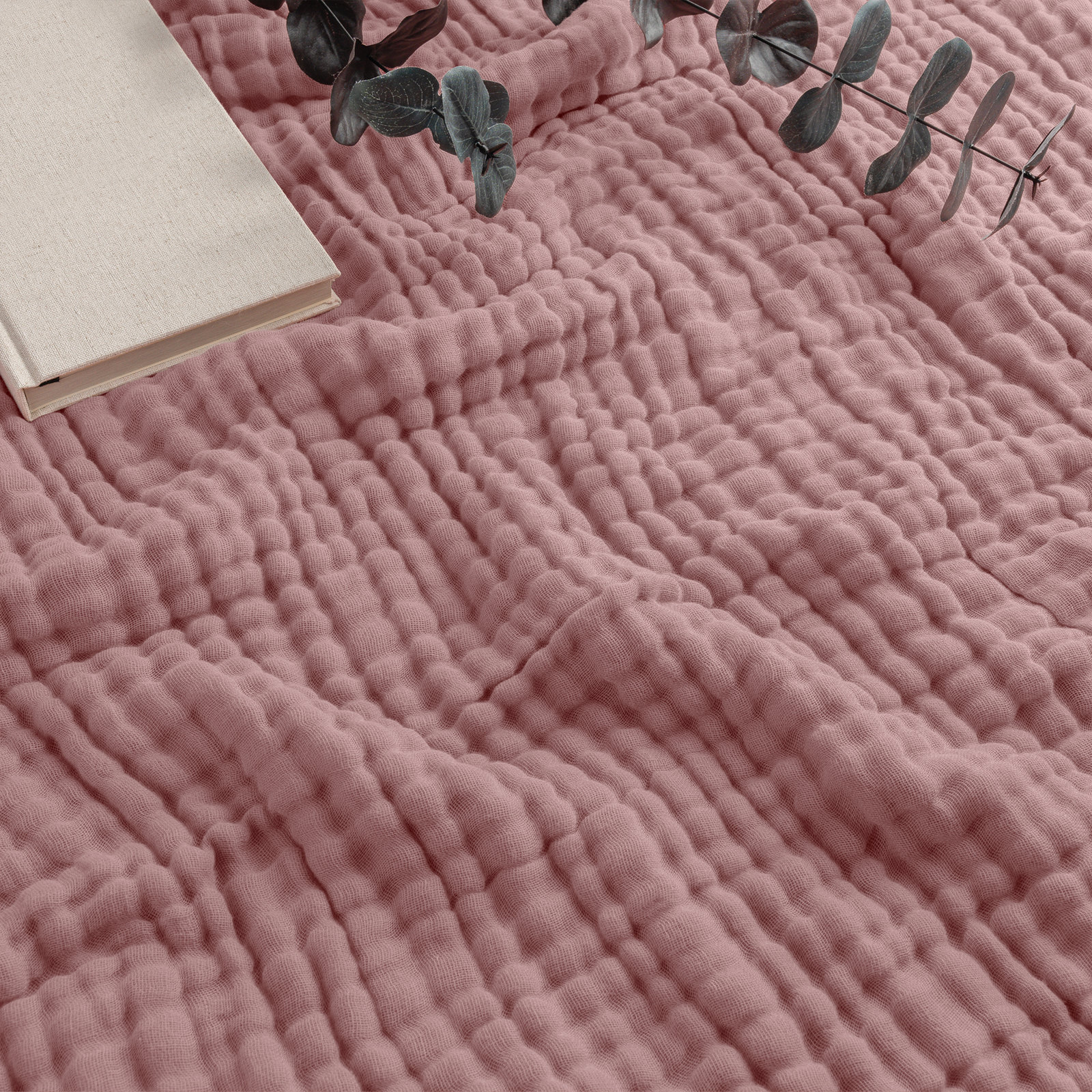 Karlina Muslin Blanket, Twin, Mauve