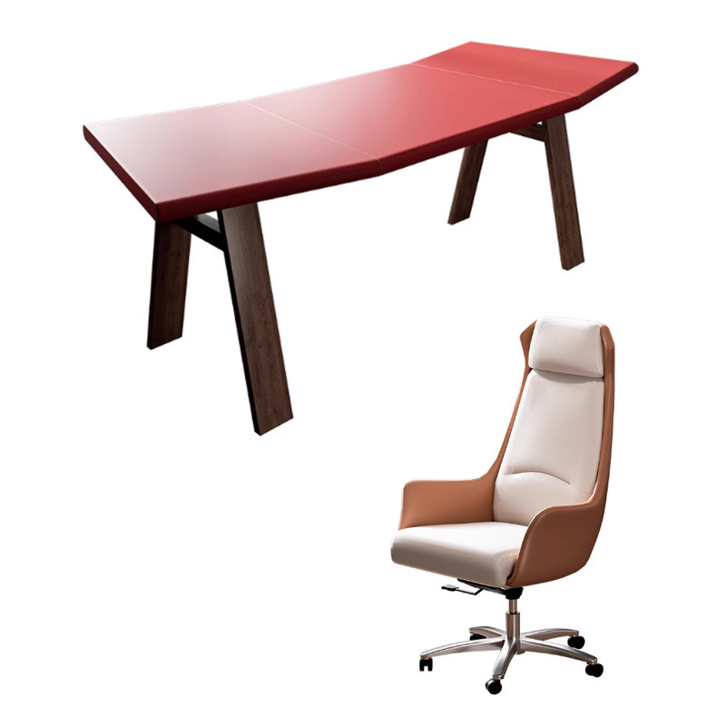 Bureau d'écriture Red Saddle, H 29,52 po x l 86,61 po x P 31,49 po