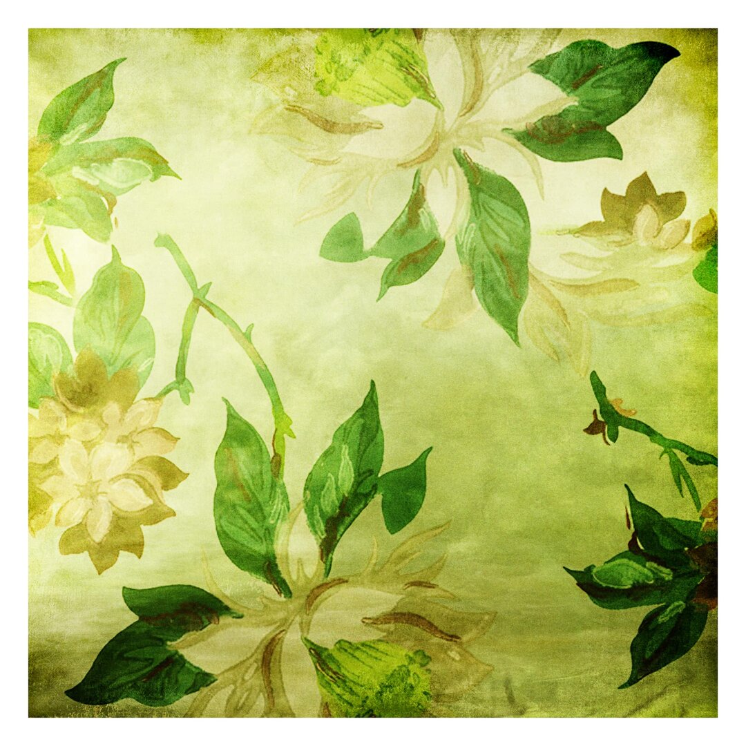 Matte Tapete Green Blossoms 2,4 m x 240 cm