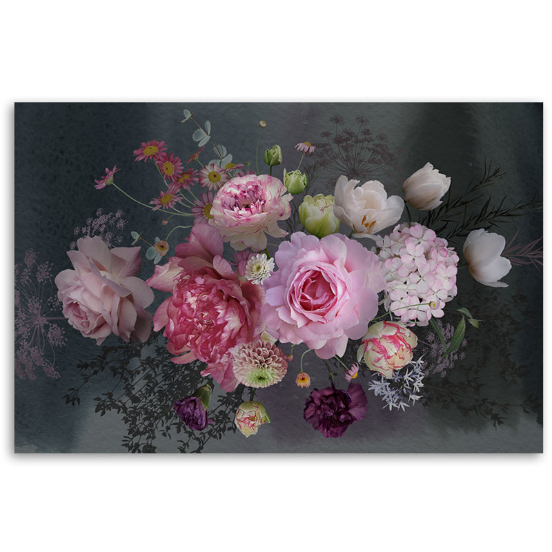 Vintage Flowers Bouquet - Wrapped Canvas Print