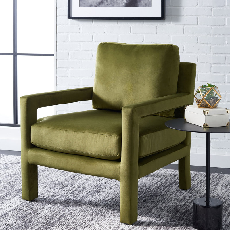 Fauteuil Kathryn, Velours vert olive