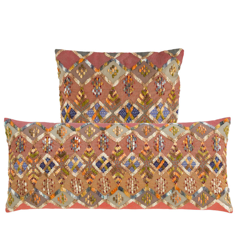 Kenya Embroidered Decorative Pillow, Pillow Cover Only - No Insert