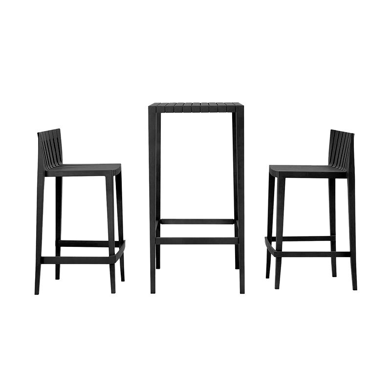 Spritz 2 - Person Counter Height Dining Set, 34.25" H x 19.75" L x 18.25" W, Black