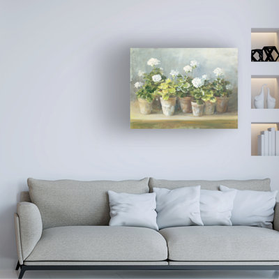 Bolog Danhui Nai White Geraniums Canvas Art