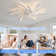Eufelia 31" 7 - Blade Modern Indoor Dimmable LED Ceiling Fan with Light, Can Remote or APP