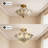 4-Light Brass Lotus Semi-Flush Mount Ceiling Light