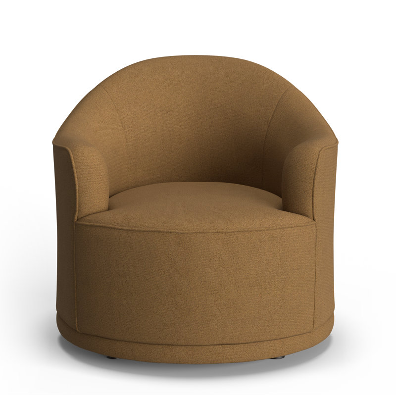 Fauteuil demi-tonneau Rumi, Tissage de performance café
