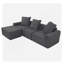 Canapé modulaire convertible convertible en microfibre-991066158