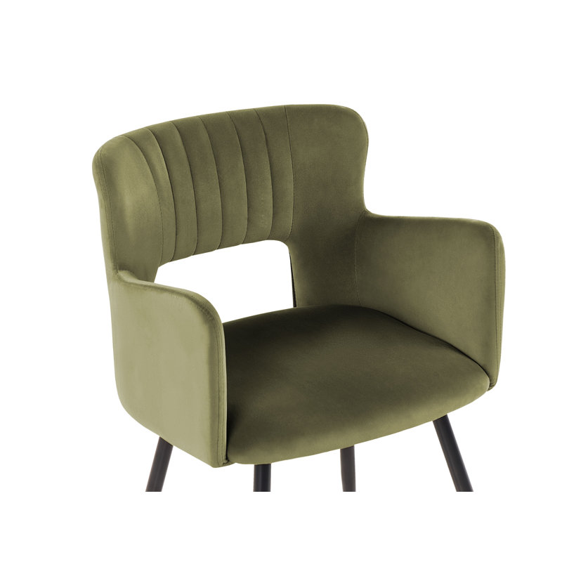 Kirssy Upholstered Dining Chair, Olive Green, 2