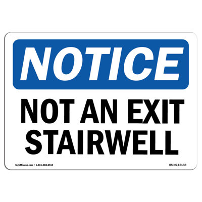 Panneau «Not a Exit Stairwell»