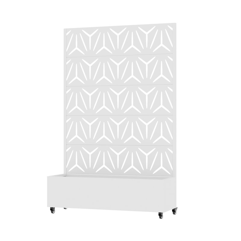 Kore 72 in. H x 47 in. W Planter Box  with Wheels, White