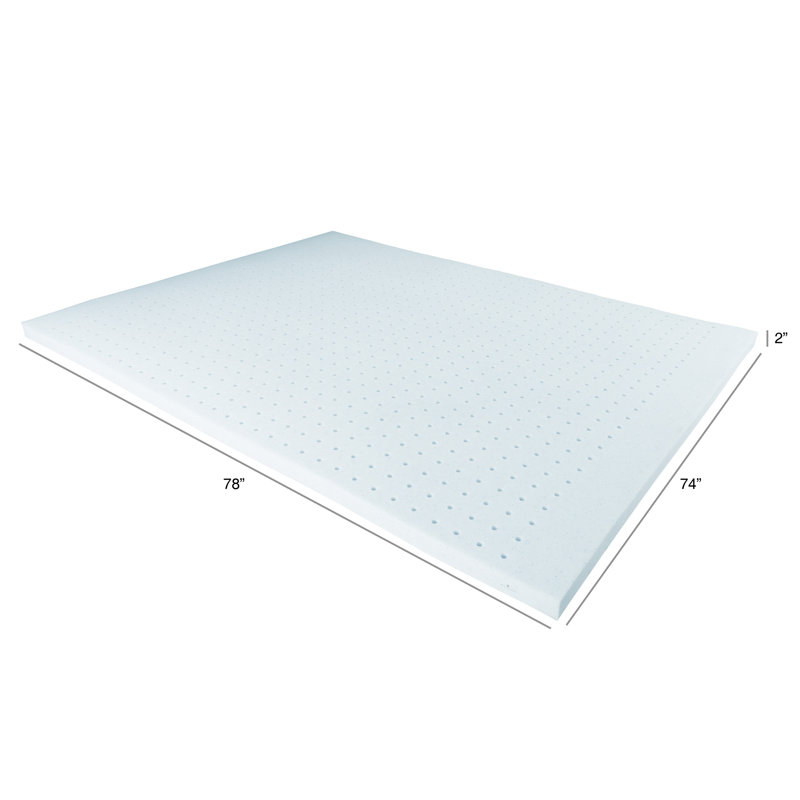 Surmatelas en mousse viscoélastique imprégnée de gel - Surmatelas en mousse viscoélastique de 2 po - Support, refroidissement, confort