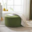 Repose-pieds rond en velours-6863571