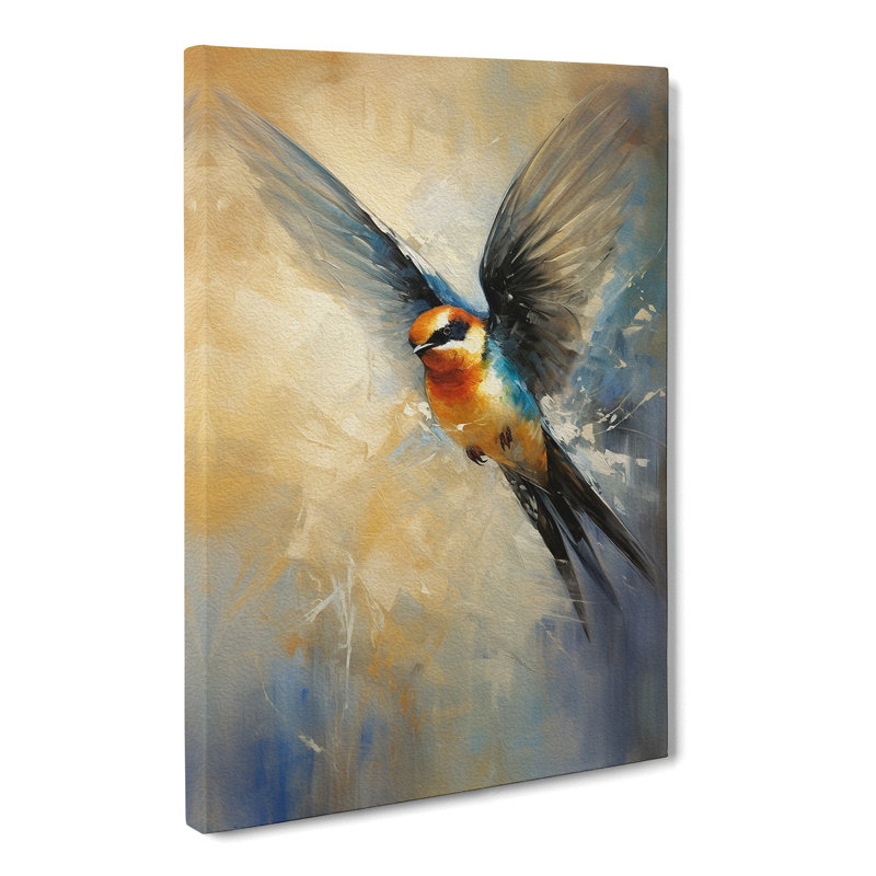Swallow Impressionism - Wrapped Canvas, 60cm H x 40cm W x 3cm D