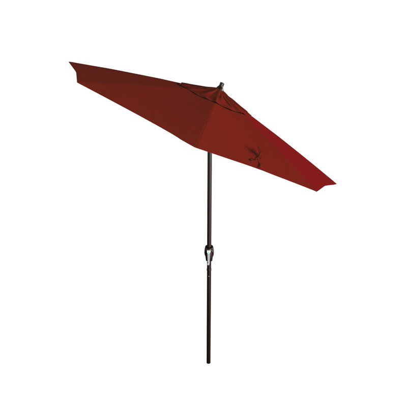 Parasol de marché octogonal Loudean, Toile Brick Performance