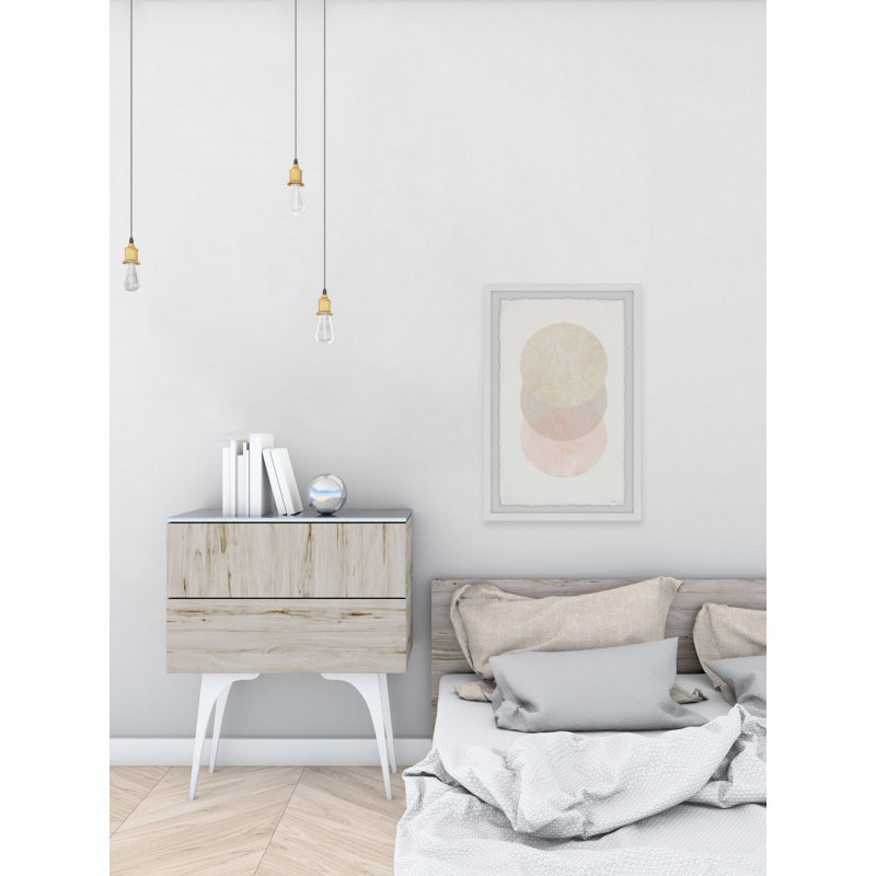 «Triple Cream Circles», reproduction encadrée, H 24 po x l 16 po x P 1,5 po