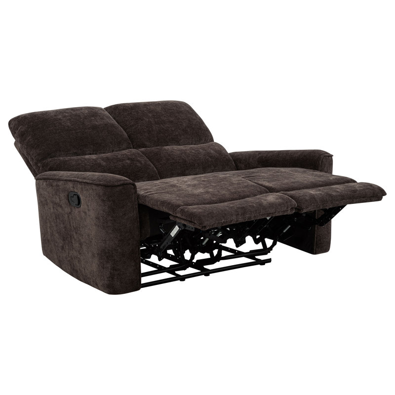 Navarro Chenille Upholstered Reclining Loveseat Dark Brown, Dark Brown