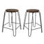 Tabouret de comptoir moderne noir de 24 po avec pieds en fer thermolaqué durable-1963779534-1976184645-1993490515