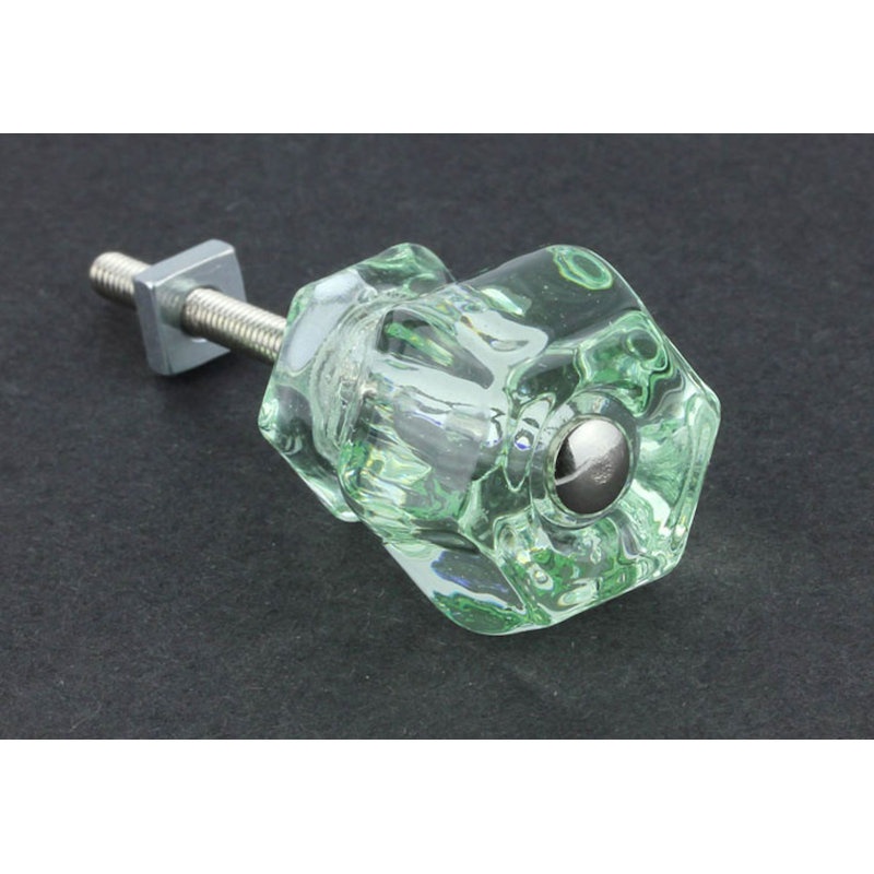 (5 Pack) 1-1/2 inch Antique Knob, Coke Bottle Green