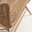 Chaise longue d'extérieur en osier avec table
