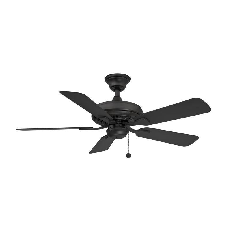 Edgewood 44 inch Indoor/Outdoor Ceiling Fan - Black with Black blades, Black with Black Blades