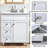 30" Free-standing Single Bathroom Vanity Set with Ceramic Sink - Modern White Cabinet with 2 Soft-Close Drawers