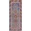 One-of-a-Kind Kazak Hand-Knotted 2010s 3'11" x 10'1" Runner Wool Area Rug in Blue/Brown