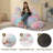 Faux Fur Upholstered Foam Filled Compression Bean Bag Chair for Adults，Colorful-1459211709