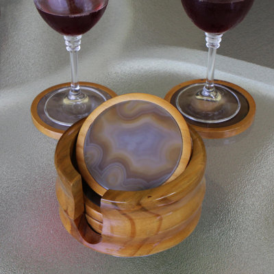 Ensemble de sous-verres 7 pièces avec support