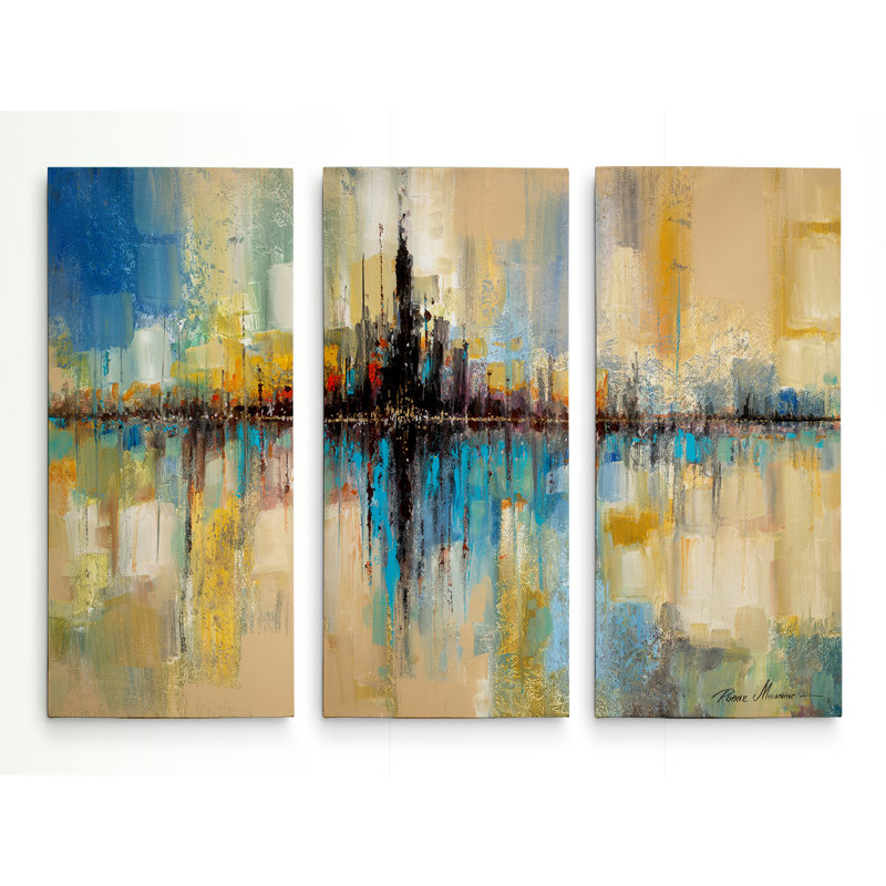 " City Lights " 3 - Pieces, 24" H x 36" W
