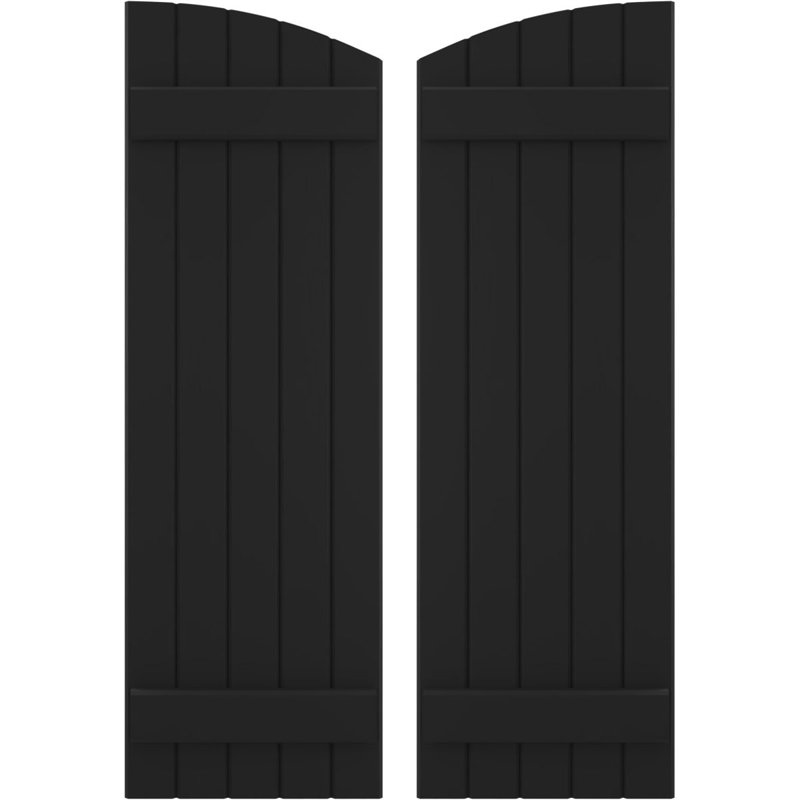 Volets de planche-n-lattes jointes avec plateau elliptique Americraft (2 lattes) (par paire), Bleu séjour, 14", 61"