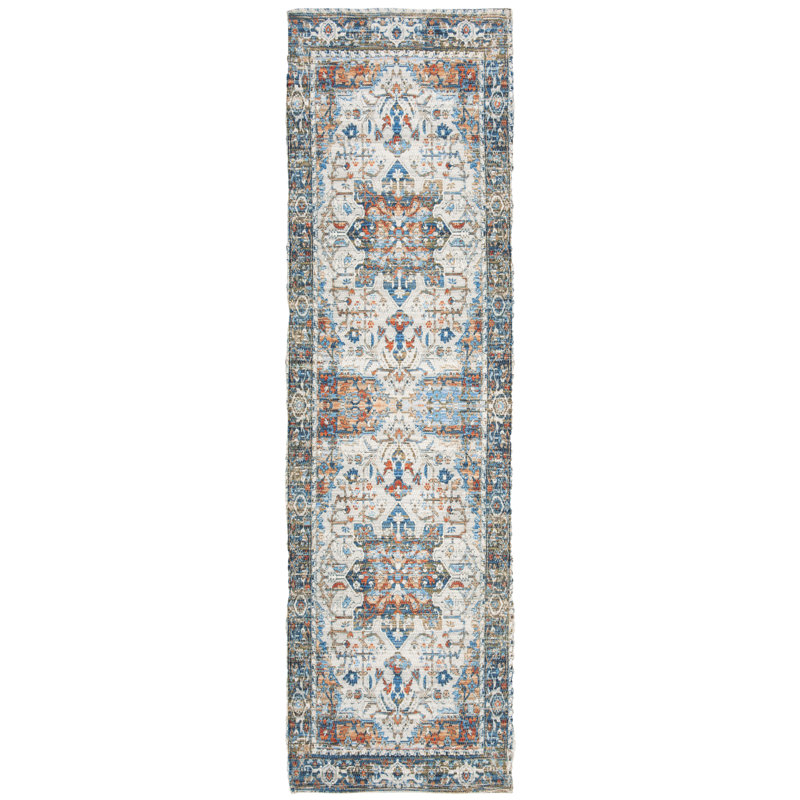 Joppatowne Hand Loomed Performance Geometric Rug, Runner 2'3" x 6'