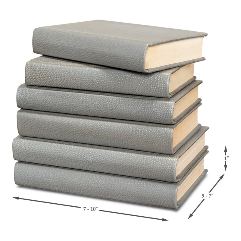 Shagreen Hand Painted Sports Decorative Book, Gray
