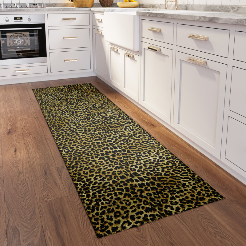 Tapis brun tissé à la machine Preciliano, Tapis de couloir 2 pi 3 po x 7 pi 6 po