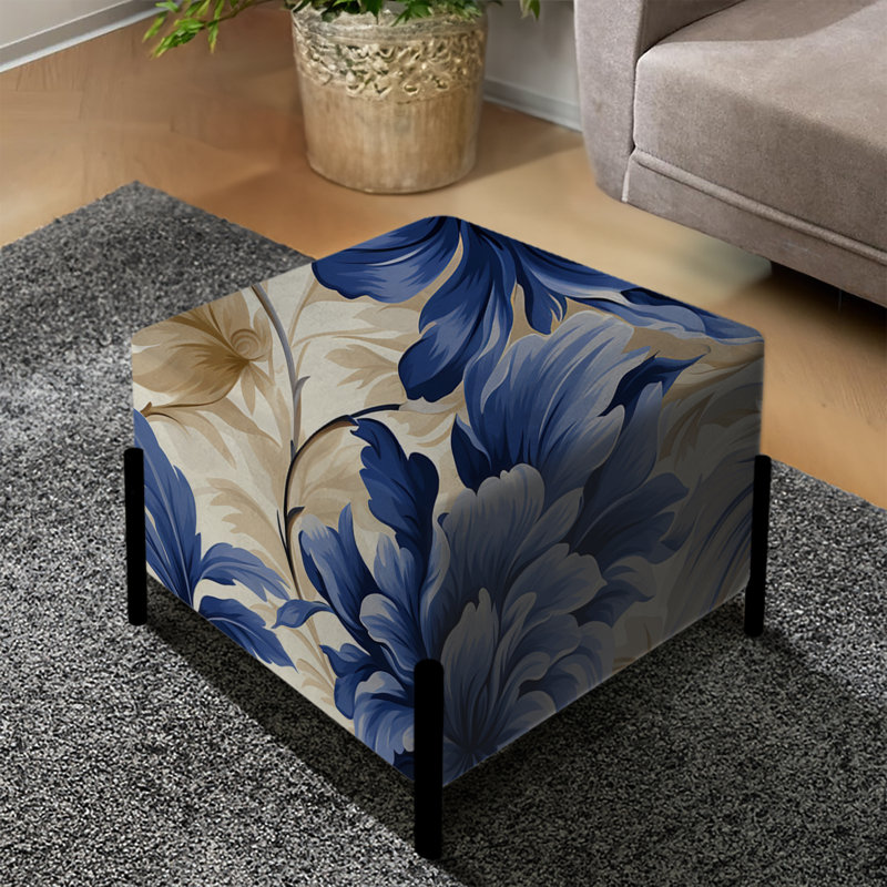 Repose-pieds carré bleu Regal