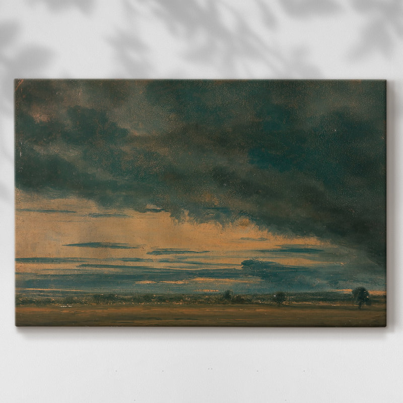 Stormy Landscape (Cloud Study)-John Constable-Gallery Wrapped Canvas-c. 1820s, 24 x 36