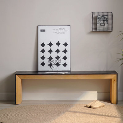 Banc en bois de style moderne 59 po - Design de style rustique et contemporain