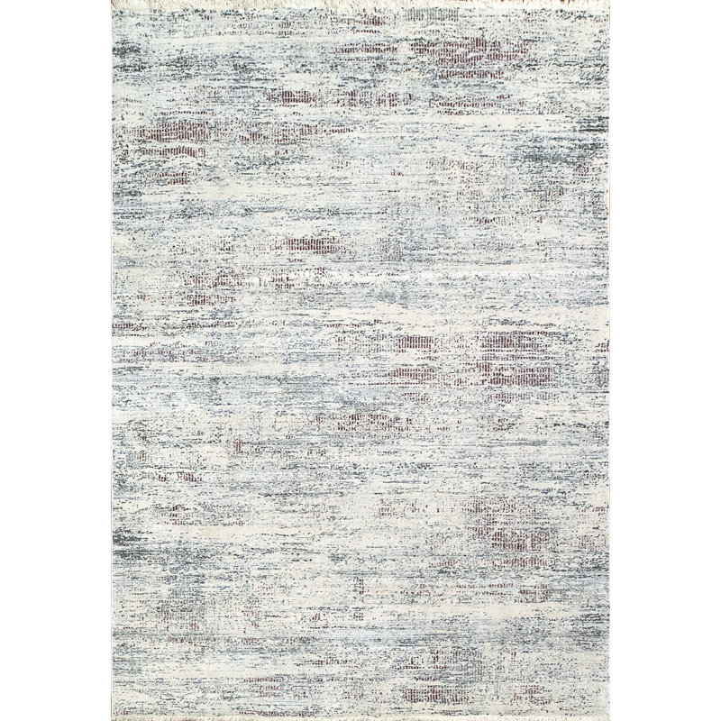 Matsuda Viscose Abstract Indoor Rug, Rectangle 9'2" x 12'10"