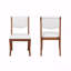 Set Of 2 Dining Chairs, Upholstered Dining Chairs  - Traditional Elegant Fabric Side Chairs With Curved Lines, Solid Hardwood Frame-891657083