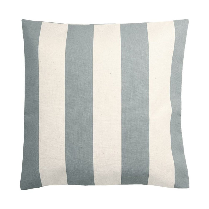 Striped Cotton Blend Throw Pillow, Feathers