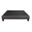 Base de lit contemporaine rembourrée pour matelas simple TG: 14 po Plateforme, tissu en lin gris foncé, base: tapissier, chambre à coucher