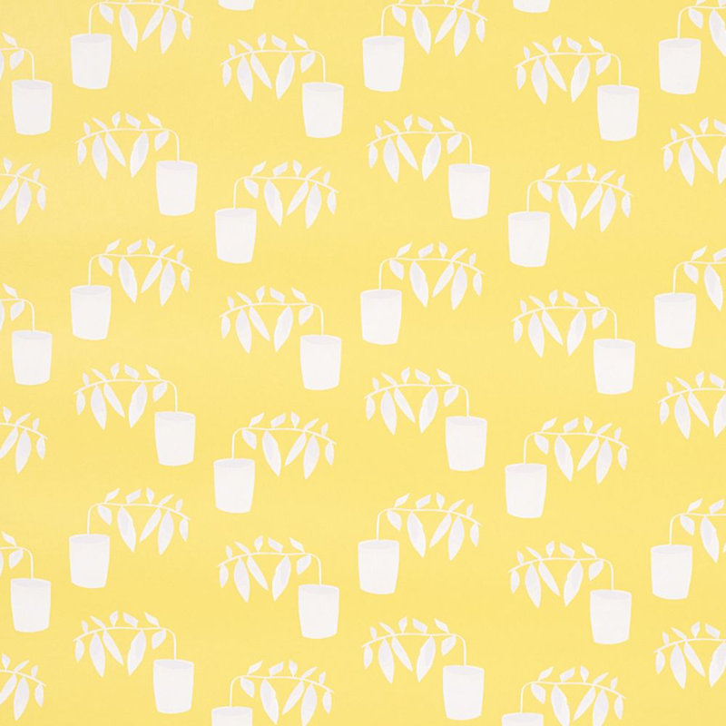Schumacher x Peg Norriss Reaching Out Wallpaper, Lemonade