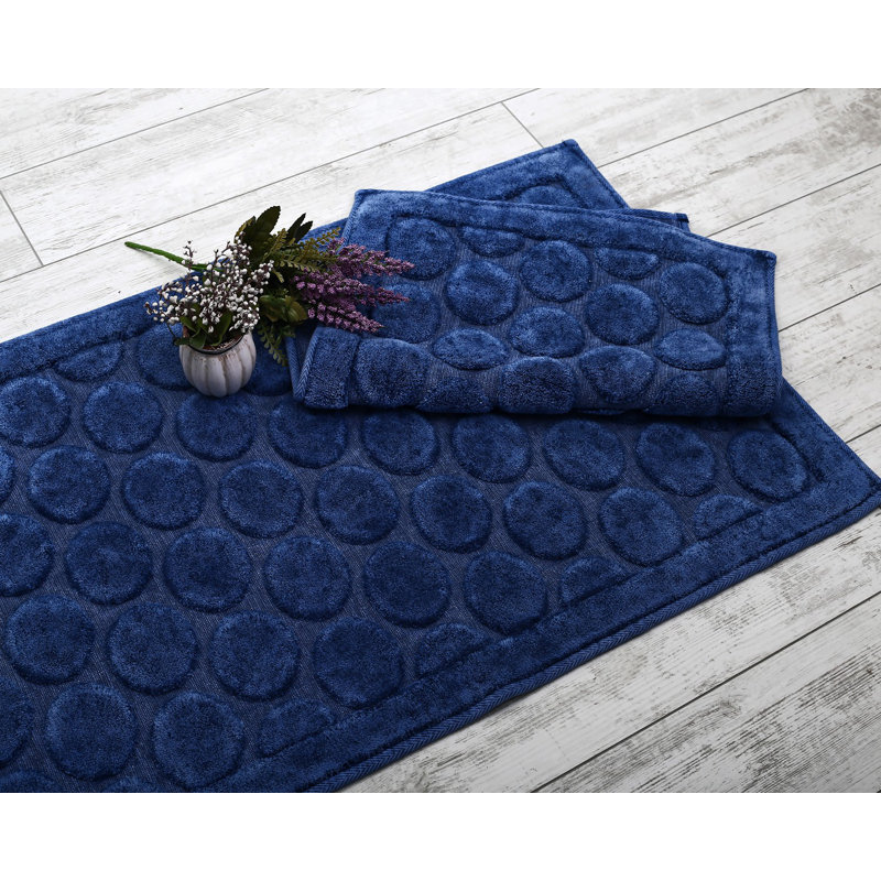 Ensemble de 2 tapis de bain Jaliyiah, Bleu