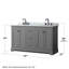 Ensemble de meuble-lavabo double 60 po Avery-80210774-97831836